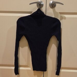 Tularosa Ribbed Mock Neck Sweater - Black